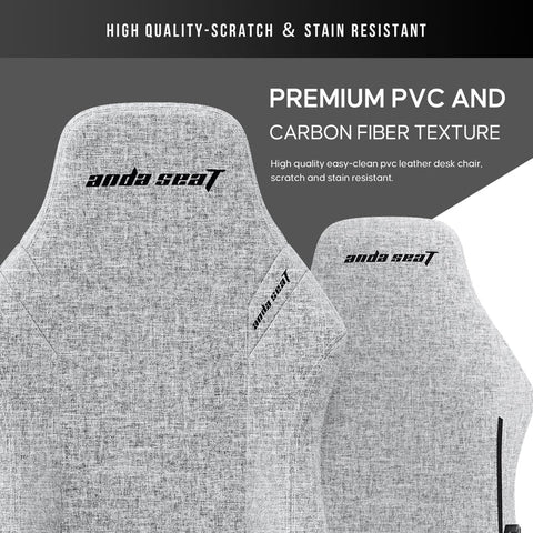 Andaseat Luna Pro with Footrest, Gaming Chair Large , Fabric