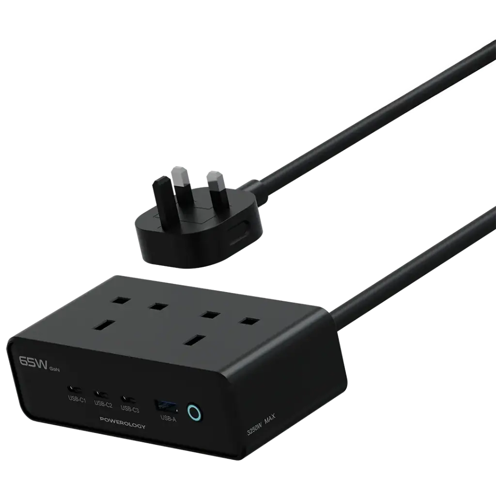 Powerology, Omnix Desktop Charging Station, 3250W GaN 65W - Black