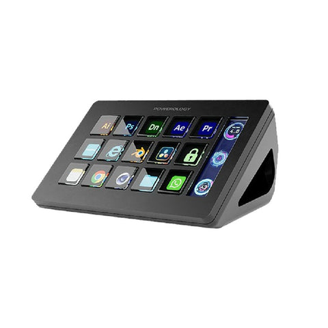 ستريم ديك من باورولوجي (أزرار تفاعلية وبرنامج مخصص) - أسود