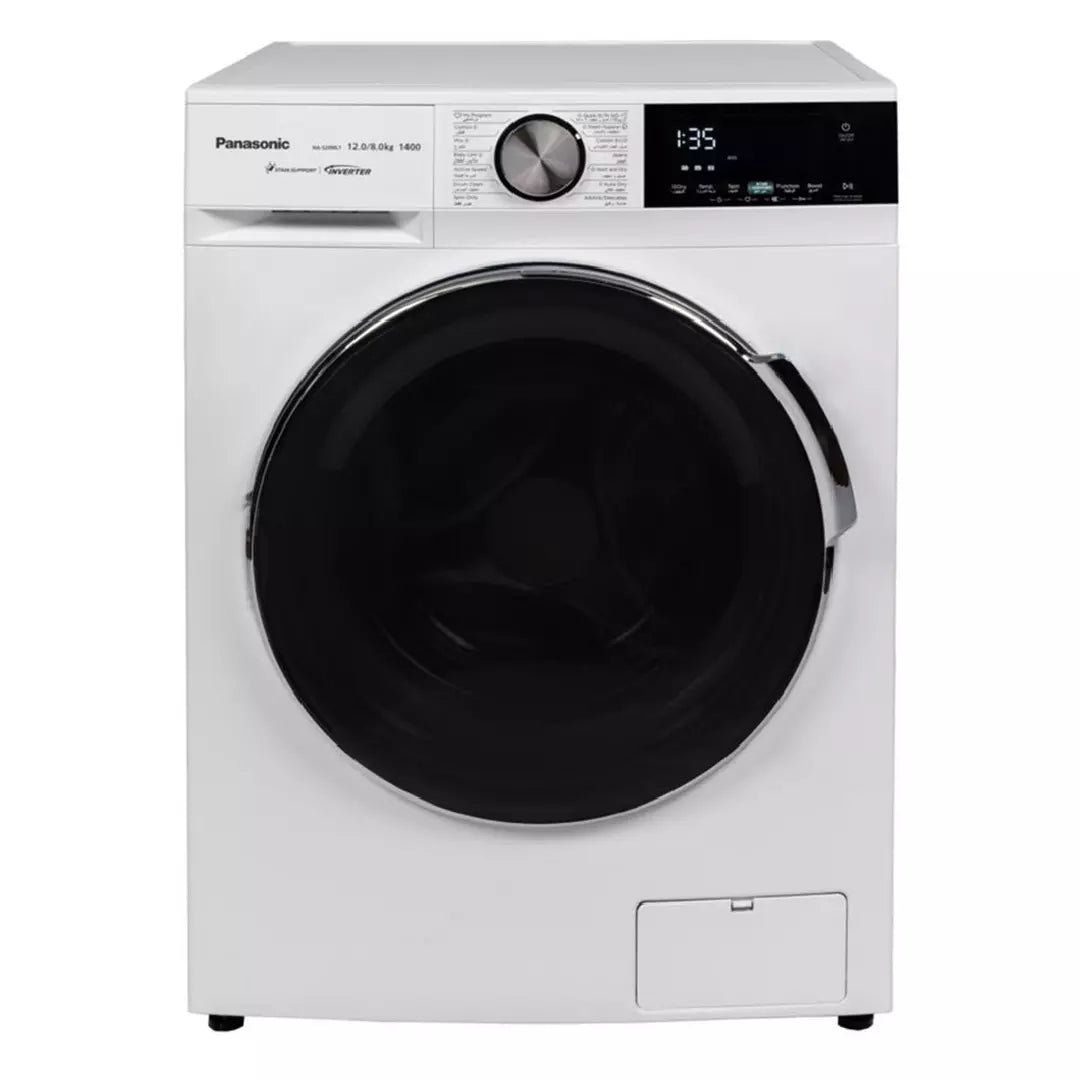 Panasonic Front Load Washer & Dryer, 12KG Capacity, 8 KG Dryer, NA-S24ML1WKW - White