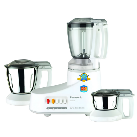 Panasonic MX-AC300WTZ, Super Mixer Grinder with 3 Jars, 1000W