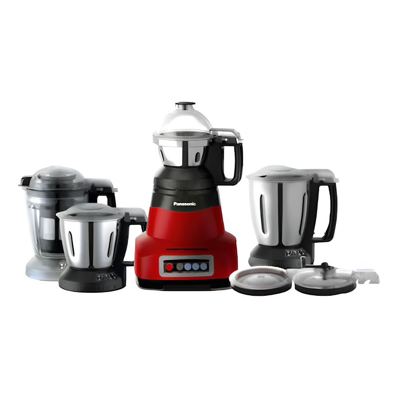 Panasonic MX-AE465RTZ, Powerful Mixer Grinder with Double Safety Lock, 4 Multipurpose Jars, 2000W