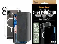 PanzerGlass® 3-in-1 Privacy Protection Bundle PG Ultra Wide Fit Privacy SP | Hoops™ | HardCase for iPhone 16 Plus