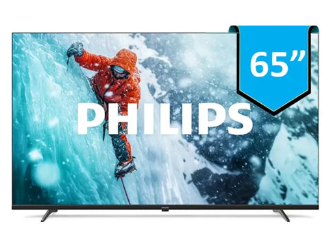 فيليبس تلفزيون 65 بوصة، دقة UHD، تقنية LED، يعمل بنظام Google TV، موديل 65PUT7330/56 – أسود
