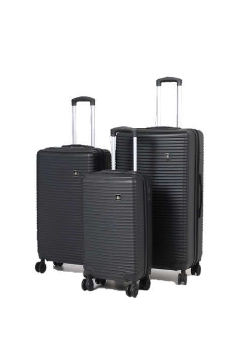 Polo OLIVIA ABS expandable SET 3PCS LARGE: 79 MEDIUM: 68.5"SMALL :52"Black