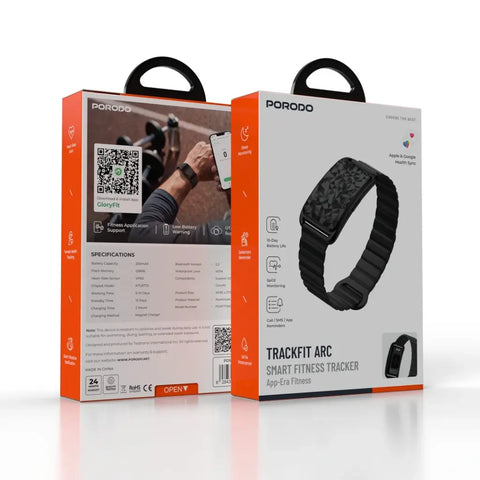 بورودو سوار تتبع اللياقة الذكية TrackFit Arc مع تطبيق لياقة متطور وحزام سيليكون