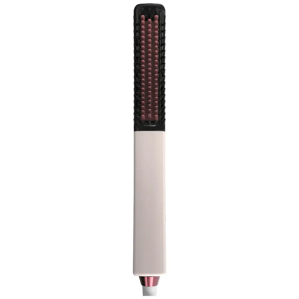Porodo Dual-Mode Hair Straightening Brush with Detachable Comb -Pink