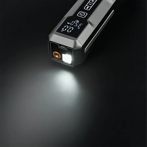 مشغل تشغيل بطارية بورودو إغناتوف ومضخة هواء مع مكنسة يدوية وشحن USB-C - أسود