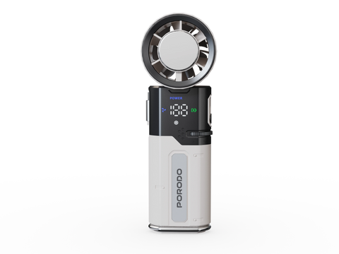 Porodo Lifestyle Chillo Plus Rechargeable Ice Cooling Fan-White