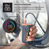 Porodo Lifestyle 55W Portable Tire Inflator 150 PSI with 4 Modes and Digital Display - Black