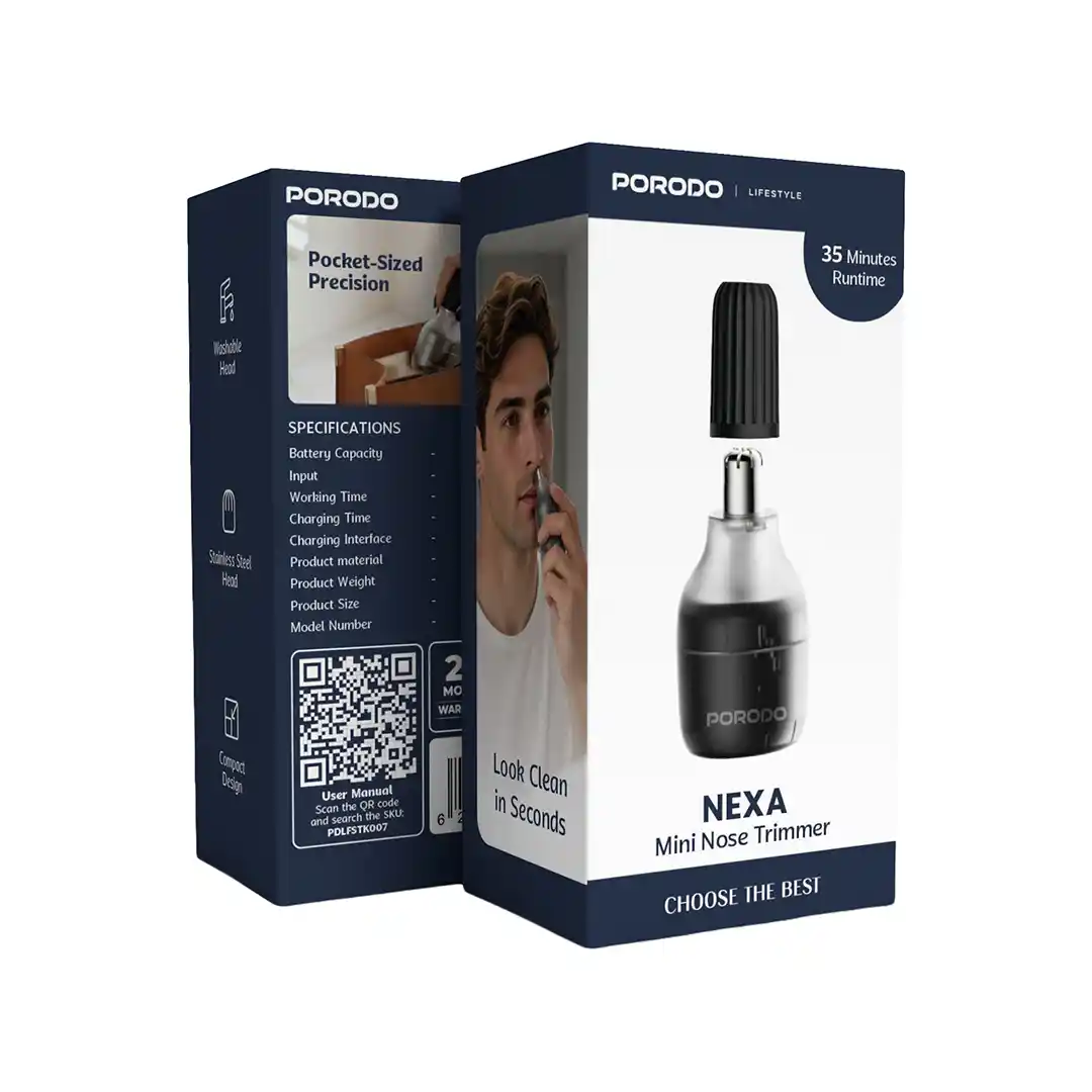 Porodo NEXA Mini Nose Trimmer-Black