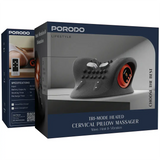Porodo Lifestyle Tri-Mode Heated Cervical Pillow Massager with Wave Heat & Vibration - Black