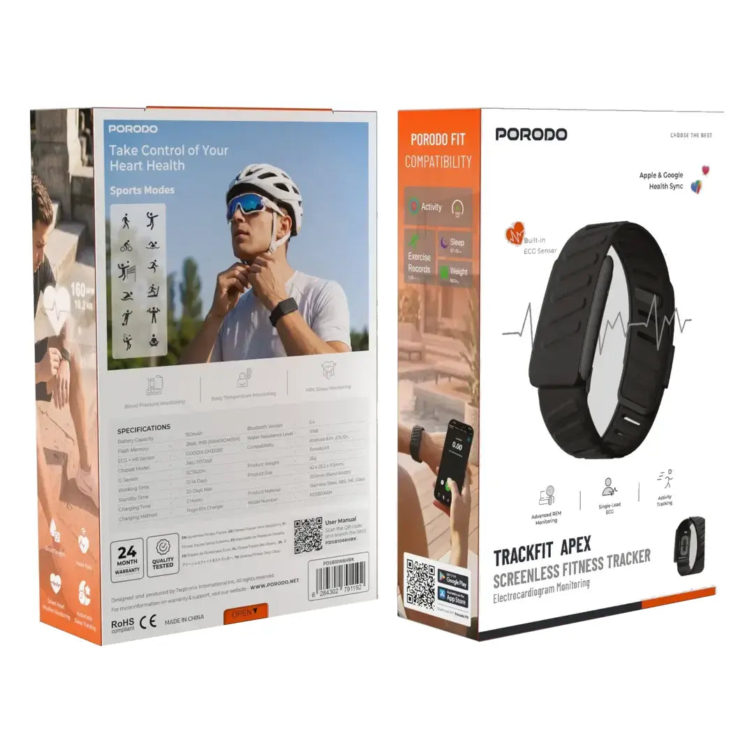 بورودو سوار TrackFit أبيكس الرياضي بدون شاشة - أسود