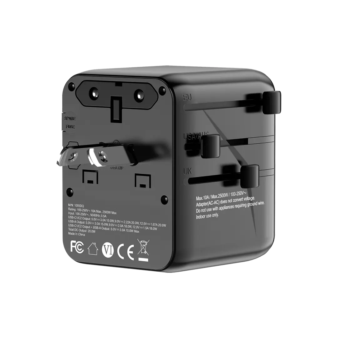 Porodo Universal Travel GaN Quick Charger - Black