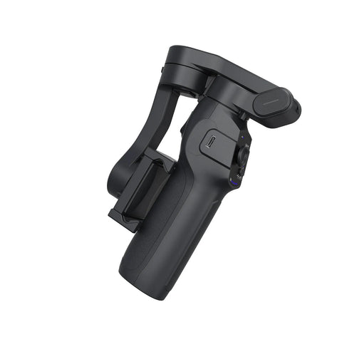 Porodo 3-Axis Gimbal Stabilizer with Magnetic Fill Light, Smart Tracking & 3600mAh - Black