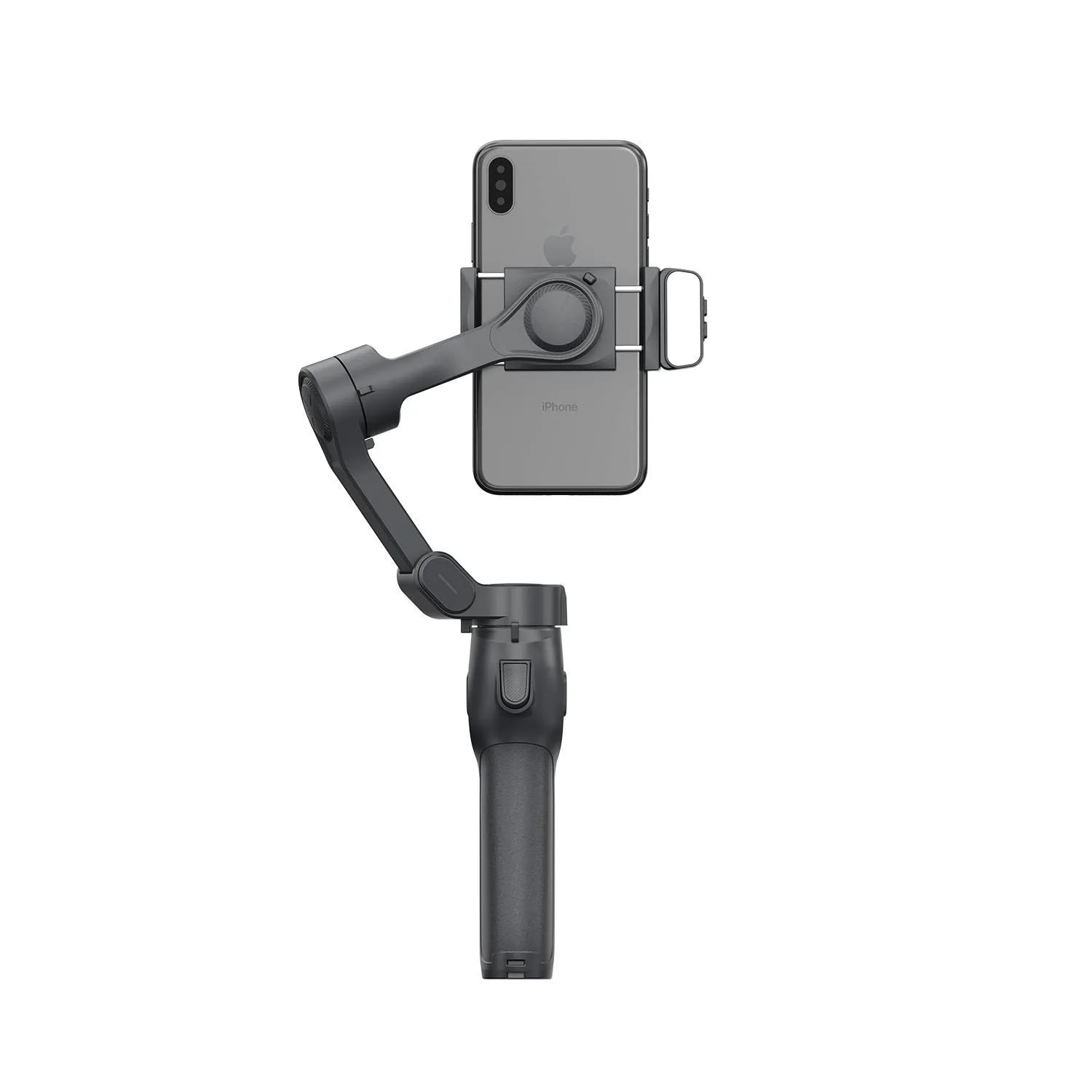 Porodo 3-Axis Gimbal Stabilizer with Magnetic Fill Light, Smart Tracking & 3600mAh - Black