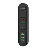 Porodo 50W PDx6 USBx3 Fast Charging Strip UK (2m Wire) - Black
