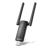 Porodo Dual Band WiFi Adapter with External Antenna, USB 3.0 & 1800Mbps - Black