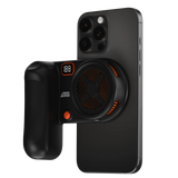 Porodo Gaming ArcticChill Magnetic Phone Cooler with Ultra-Quiet Fan, 5000mAh Battery & 2 Speed Levels - Black/Orange