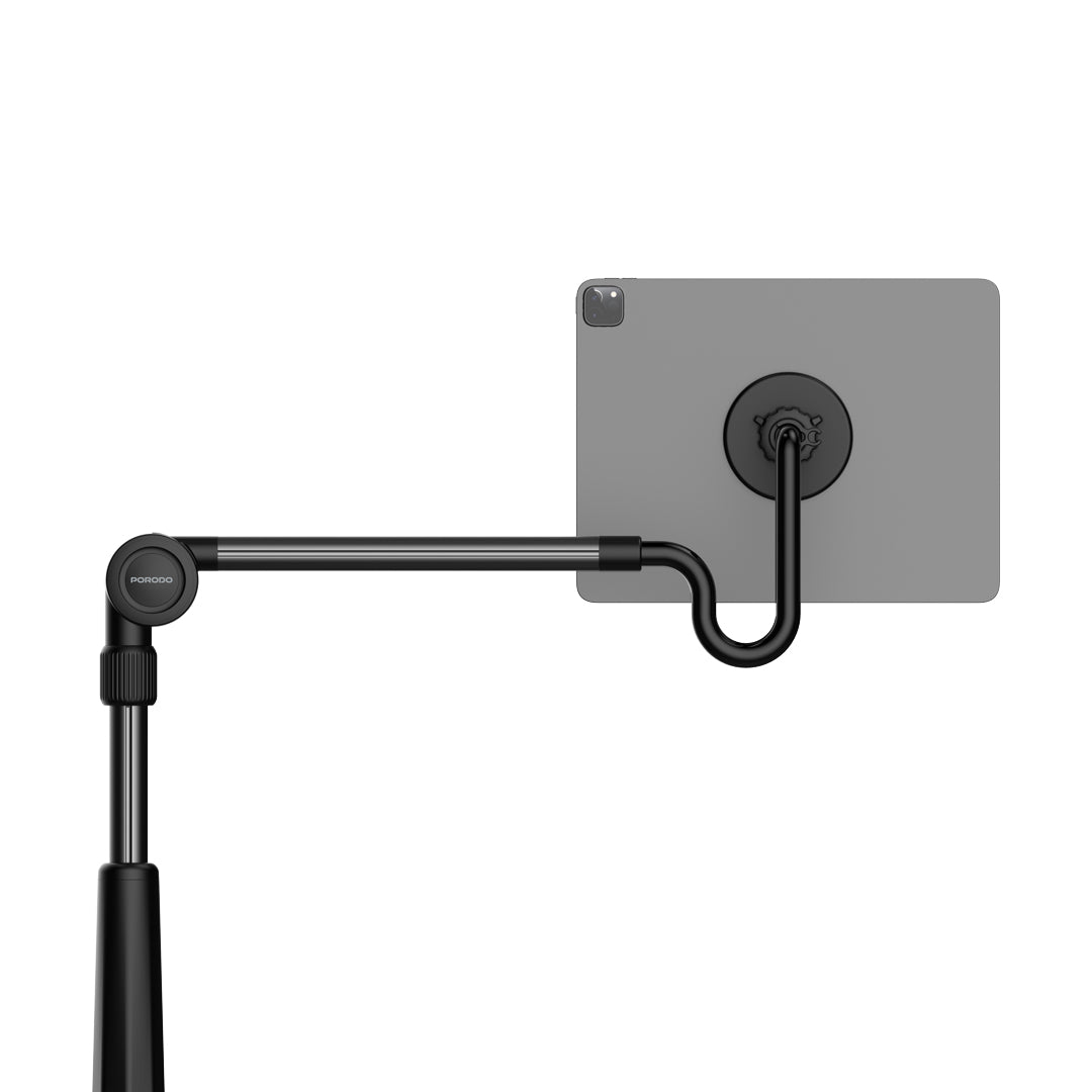 Porodo PD-LMGS92-BK, Lazy Man Stand with Magnetic Suction 92CM - Black