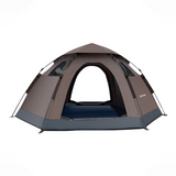 Porodo, Lifestyle 4-Person Easy Pop-Up Automatic Camping Tent - Light Brown