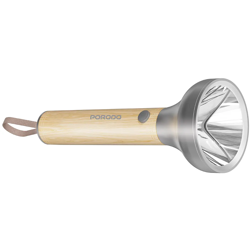 Porodo Lifestyle Birch 190 Wooden LED Flashlight - Wooden