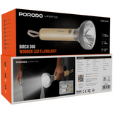 Porodo Lifestyle Birch 300 Wooden LED Flashlight - Wooden