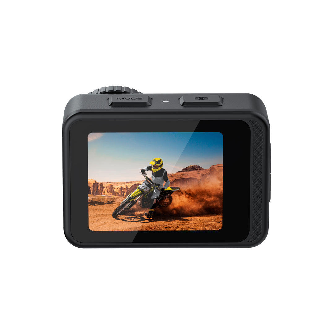 Porodo Lifestyle Fully Waterproof UHD Action Camera - Dual Display with Video Stabilisation
