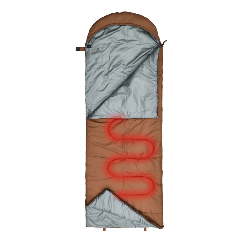 Porodo Lifestyle Power Heating Sleeping Bag with Adjustable Temperature Settings – Brown