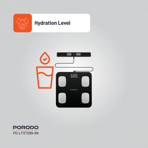 Porodo Lifestyle Precise Analysis Smart Scale - Black