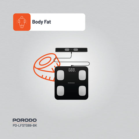 Porodo Lifestyle Precise Analysis Smart Scale - Black