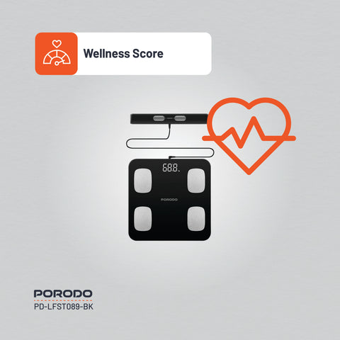 Porodo Lifestyle Precise Analysis Smart Scale - Black