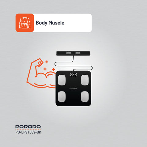 Porodo Lifestyle Precise Analysis Smart Scale - Black