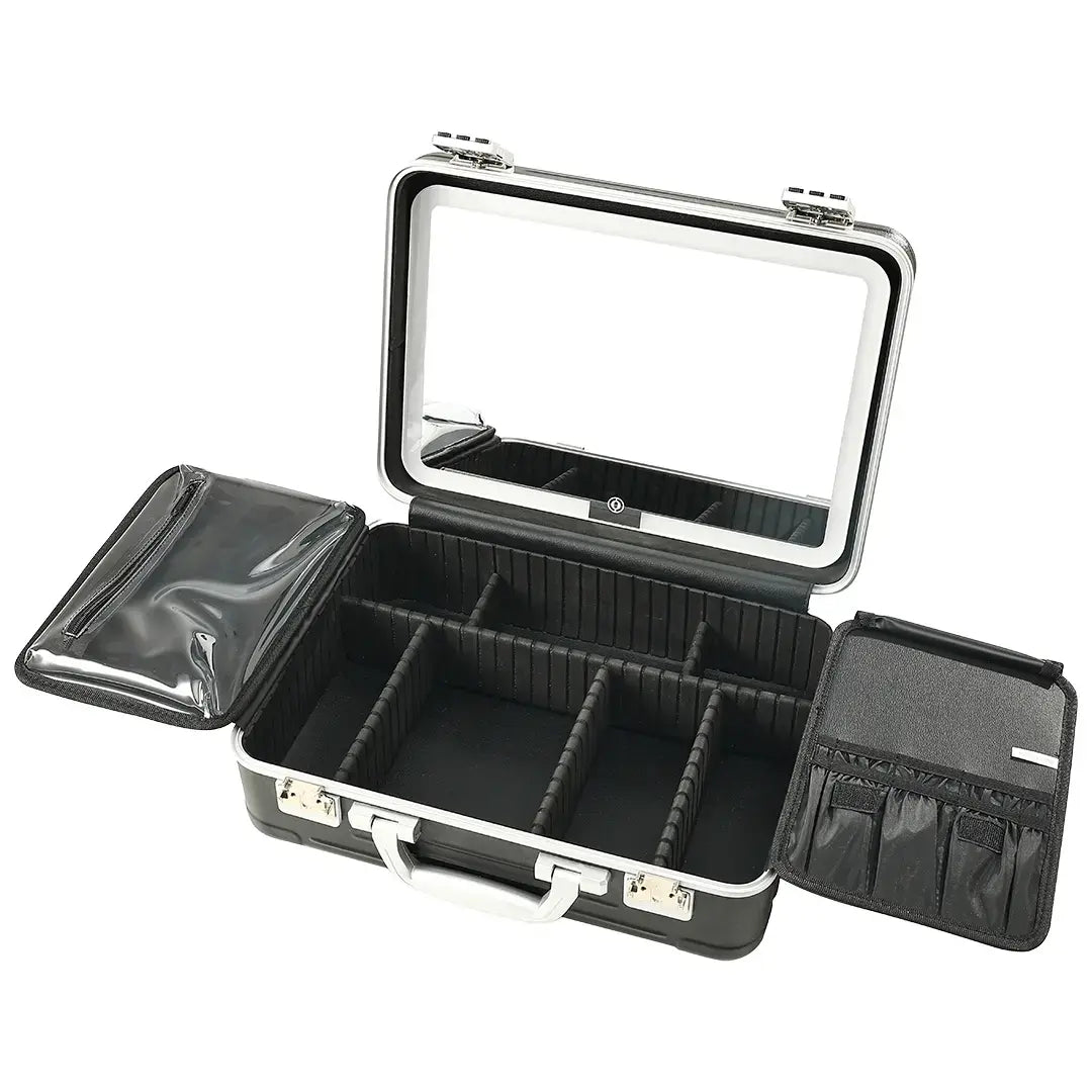 Lifestyle Travel Makeup Case with Detachable LED Mirror - Black