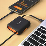 Porodo PDS0013OG, Multi-Functional Travel Data Cable Set - Orange
