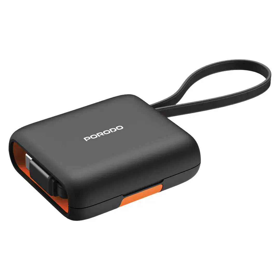 Porodo PDS0013OG, Multi-Functional Travel Data Cable Set - Orange