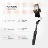 Porodo PD-LFST148-BK, QuadBase Gimbal Stabilizer - Black