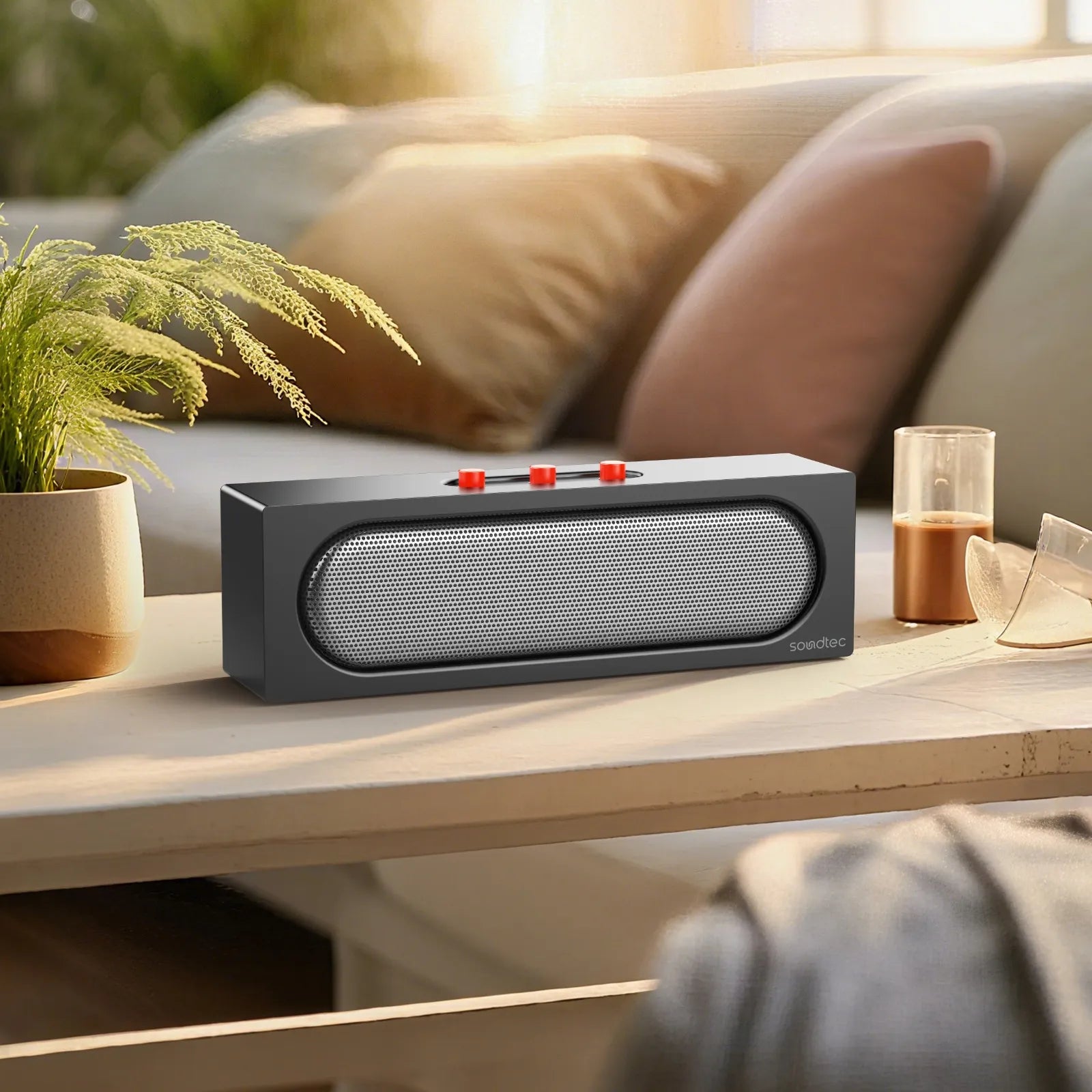 Porodo Soundtec Vibe Bar Portable Stereo Speaker - Black