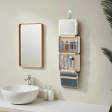 Porodo Travel Makeup Case with Detachable LED Mirror & Hanging Hook – Beige