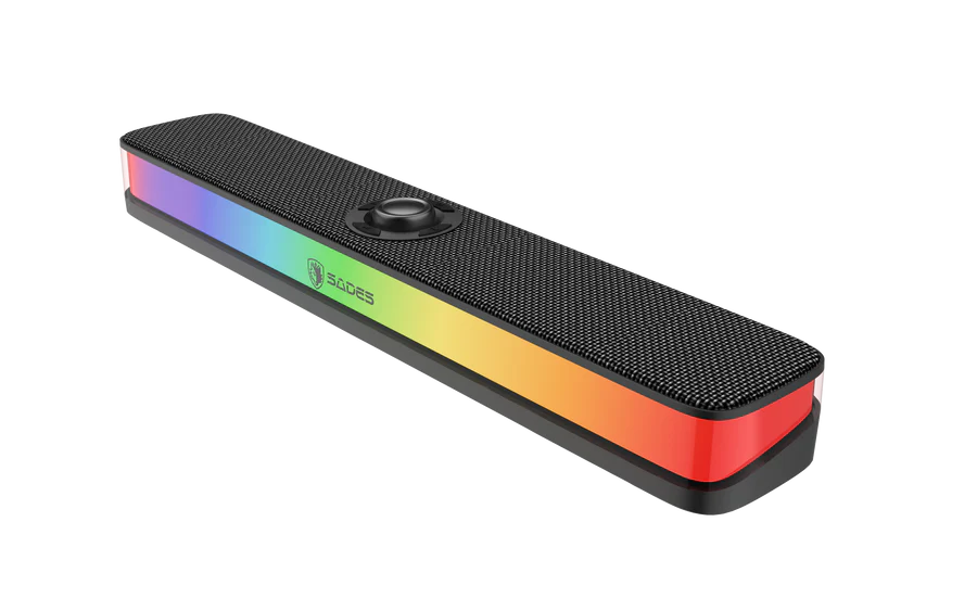 Sades Posevolt SA-SP01-B compact Desktop Soundbar with 6 RGB Modes