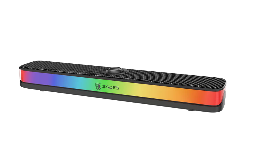 Sades Posevolt SA-SP01-B compact Desktop Soundbar with 6 RGB Modes