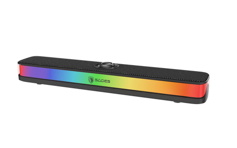 Sades Posevolt SA-SP01-B compact Desktop Soundbar with 6 RGB Modes