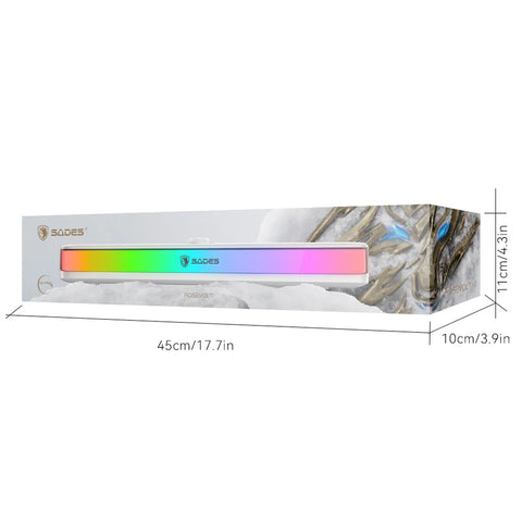Sades Posevolt SA-SP01-B compact Desktop Soundbar with 6 RGB Modes