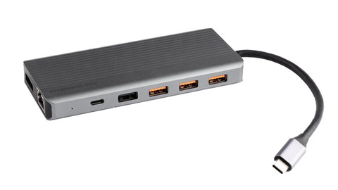 Powerology, 13-in-1 USB-C Hub, 4K HDMI, 100W PD, Ethernet, SD/MicroSD, 3.5mm AUX