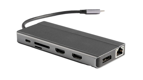 Powerology, 13-in-1 USB-C Hub, 4K HDMI, 100W PD, Ethernet, SD/MicroSD, 3.5mm AUX