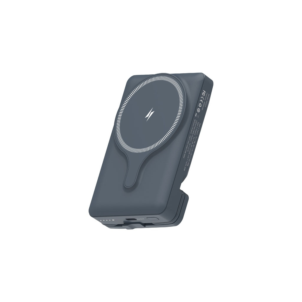 Powerology, 5000mAh Power Bank With Magnetic Wireless Charger Car Mount