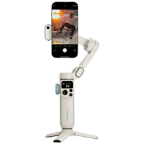 Powerology Magwave 3-Axis Magnetic Smartphone Gimbal – Pro Stabilization & Smart Controls, White