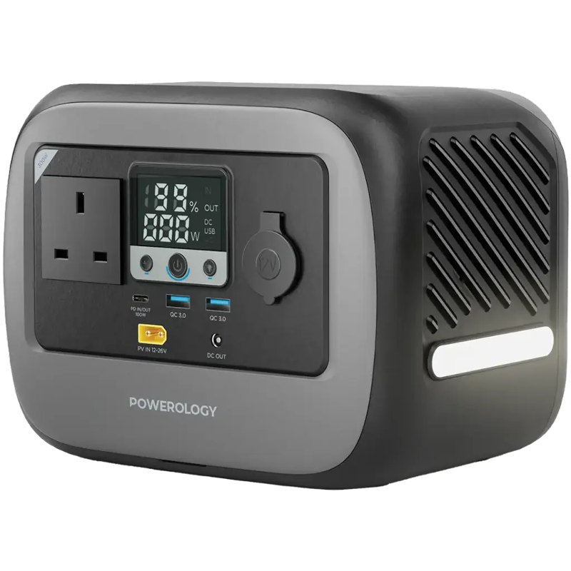 Powerology, Pater I Portable Power Station 300W with Multi-Device Charging - Gray