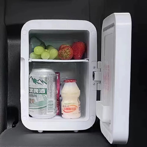 Premium 4L Portable Mini Fridge with HD Makeup Mirror & Touch-Control LED Light