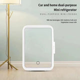 Premium 4L Portable Mini Fridge with HD Makeup Mirror & Touch-Control LED Light